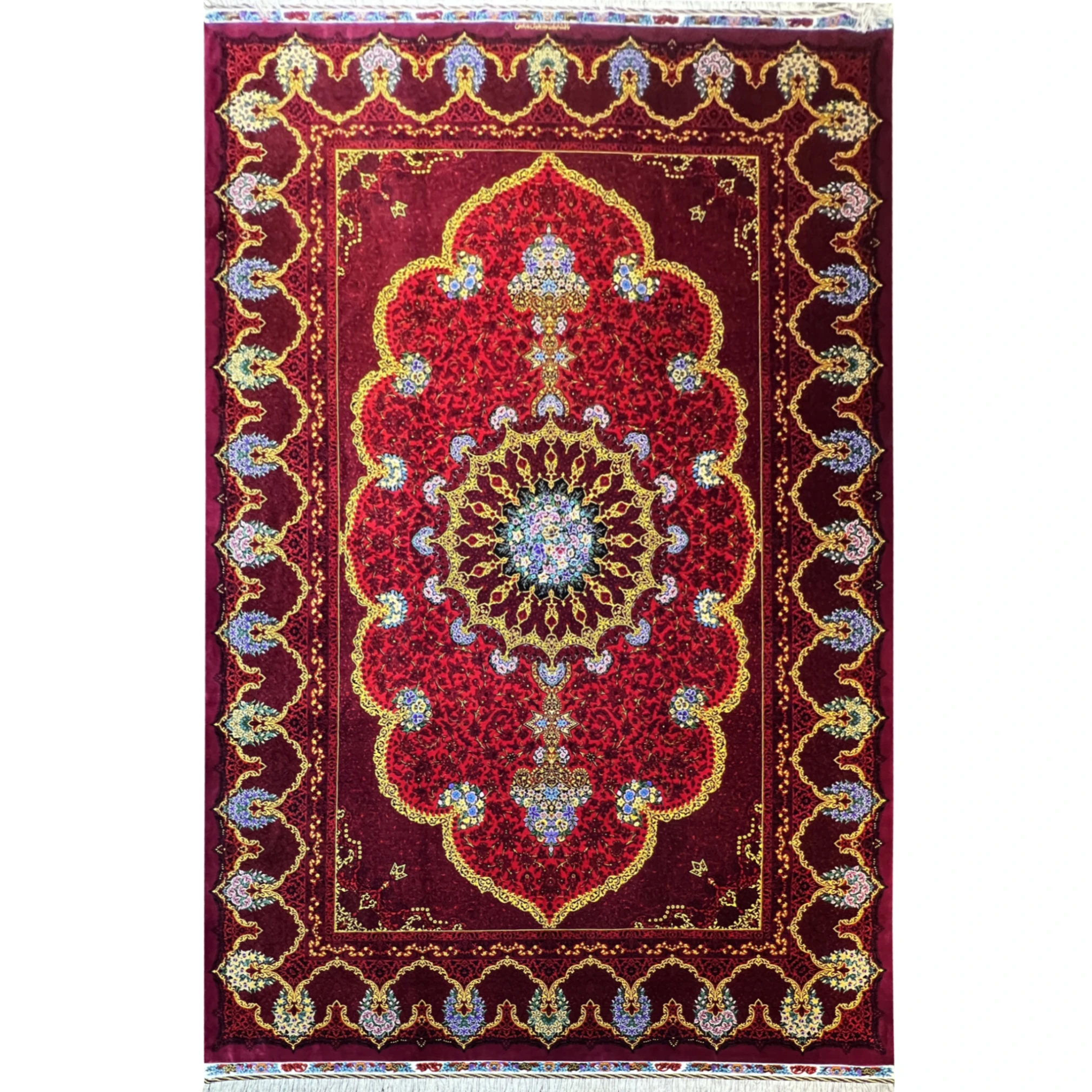 6-meter all-silk handmade carpet from Qom, product code 3A35