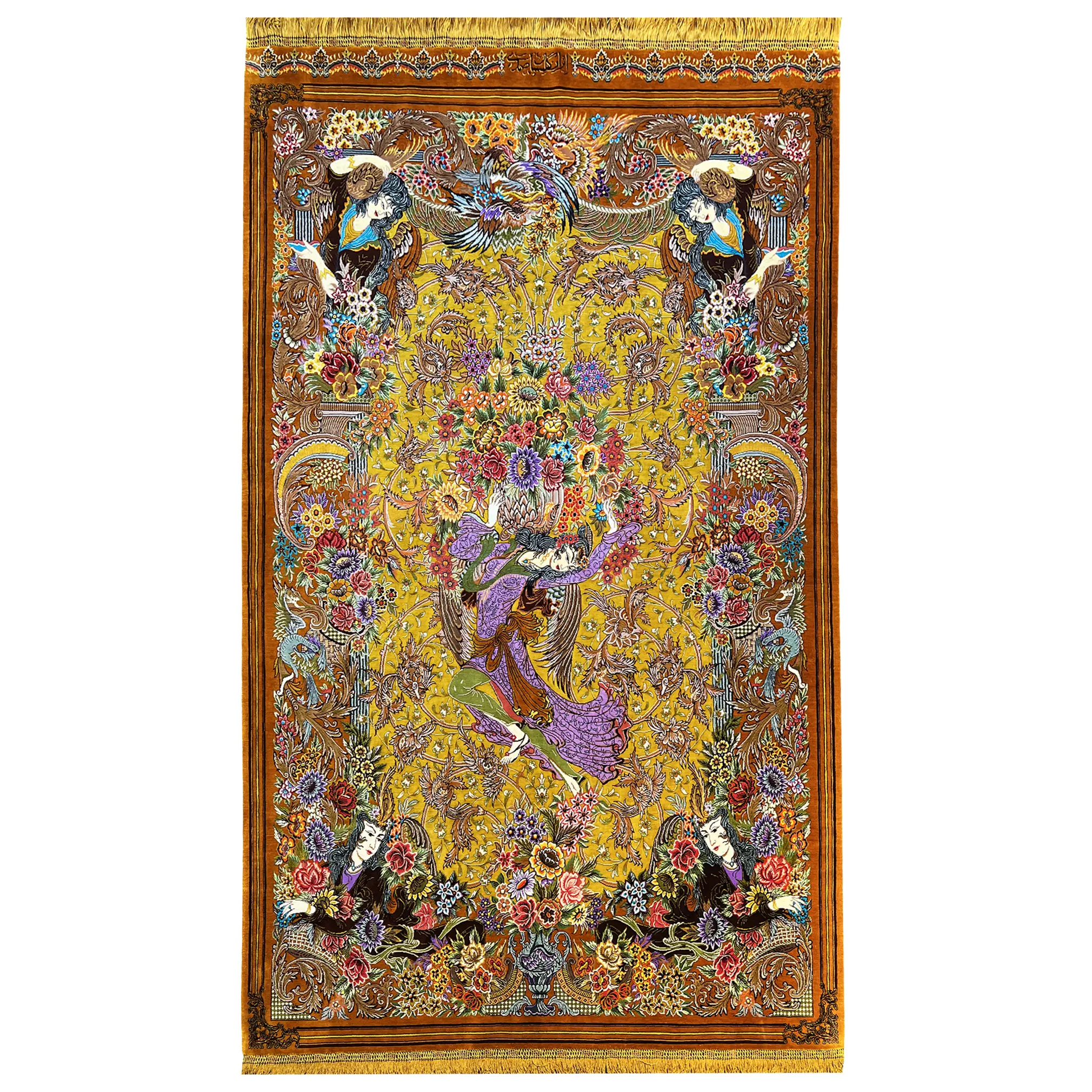 A half-inch of the Sama dance map, all silk, Qom, product code 3044