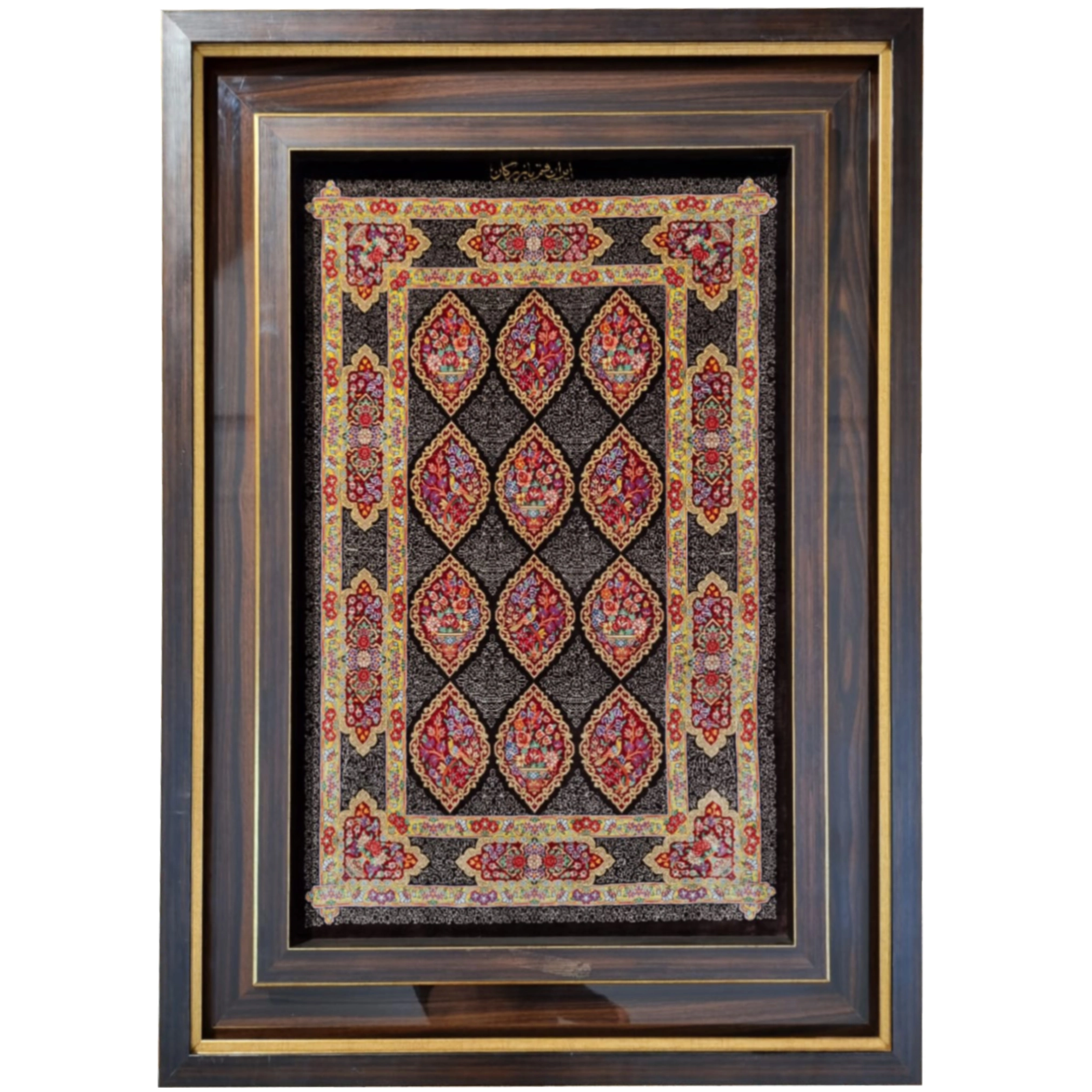 Handmade all-silk carpet, Qom weave, product code 3A48