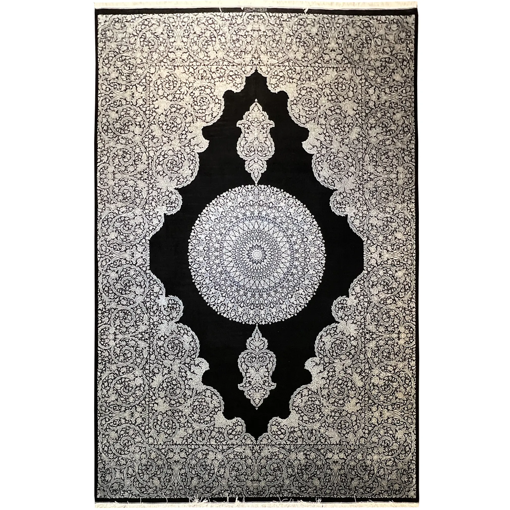 6-meter all-silk carpet from Qom, product code 3059