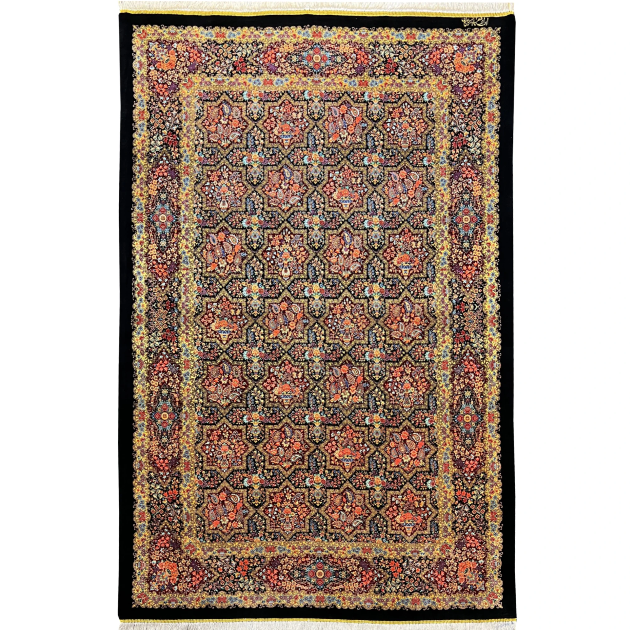Mapa Wagireh carpet, all silk, original Qom